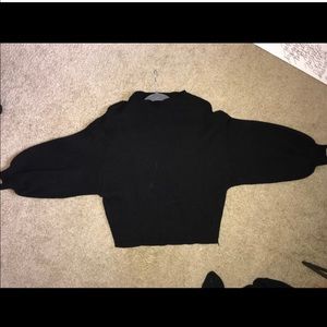 Black balloon sleeve sweater
